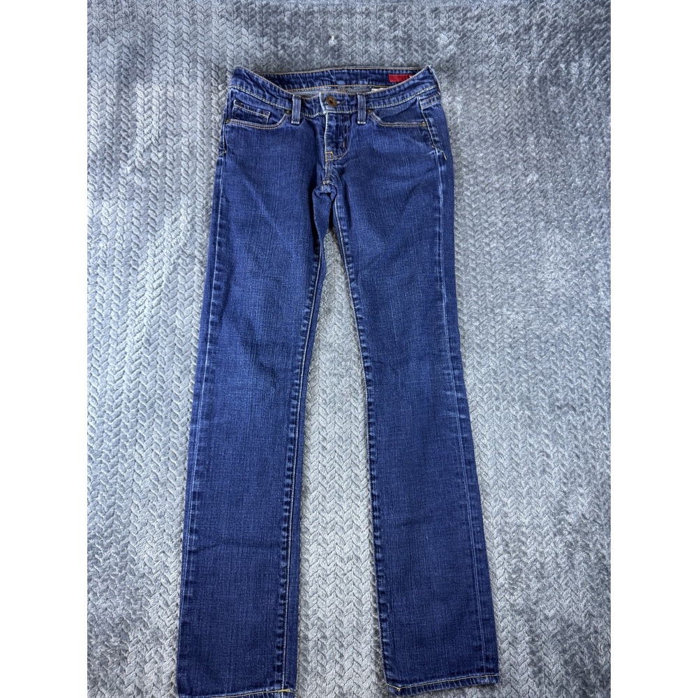 X2 Quality Denim Jeans Womens 0 Blue Stretch Medium Wash Low Rise Straight Leg